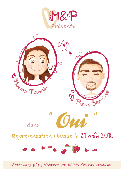 Le mariage de Marina et Pierre. Cliquez pour entrer.